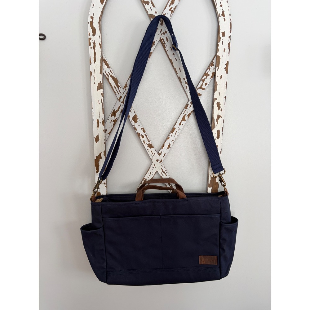 L.L. Bean Stonington Daily Carry Work Bag in navy canvas